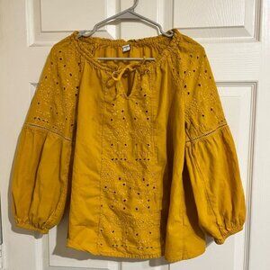 Yellow Boho Top